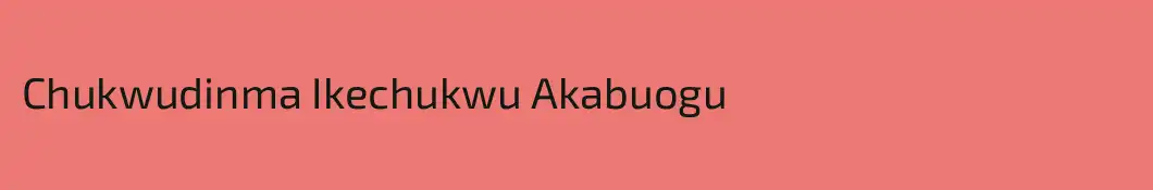 Chukwudinma Ikechukwu Akabuogu